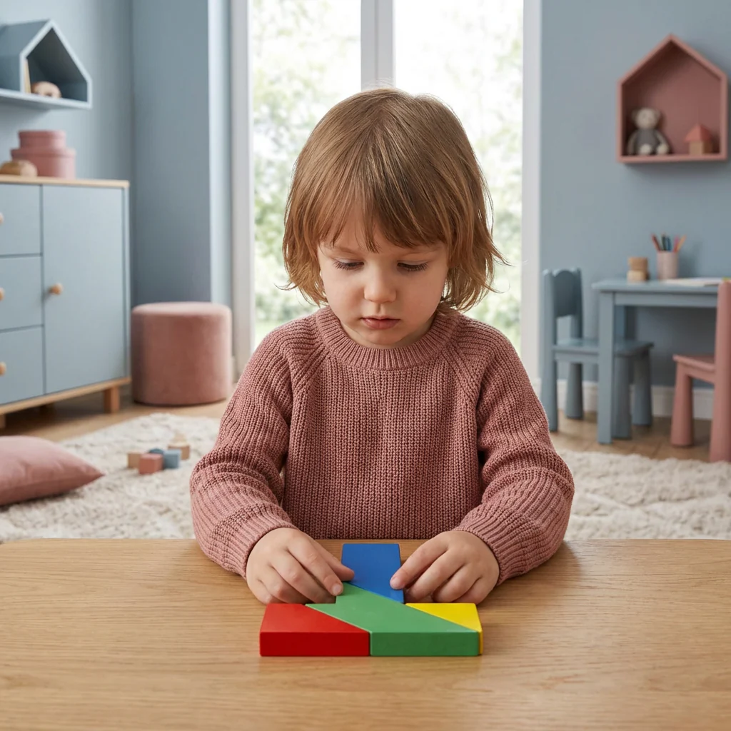Drewniane puzzle Tangram – Montessori geometryczna zabawka edukacyjna dla dzieci - Image 7