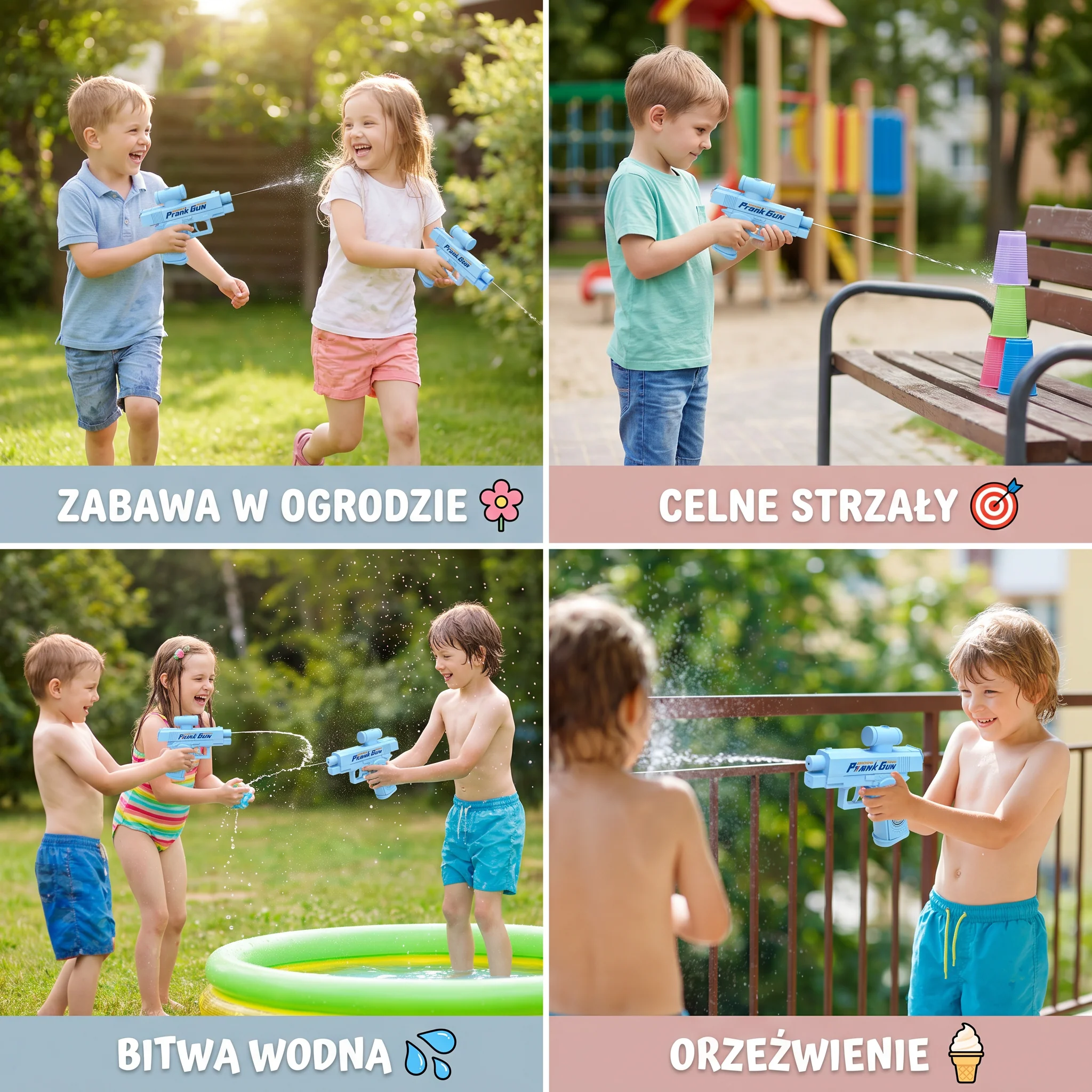 Dwustronny pistolet na wodę dla dzieci – mini zabawka do wodnej zabawy - Image 4