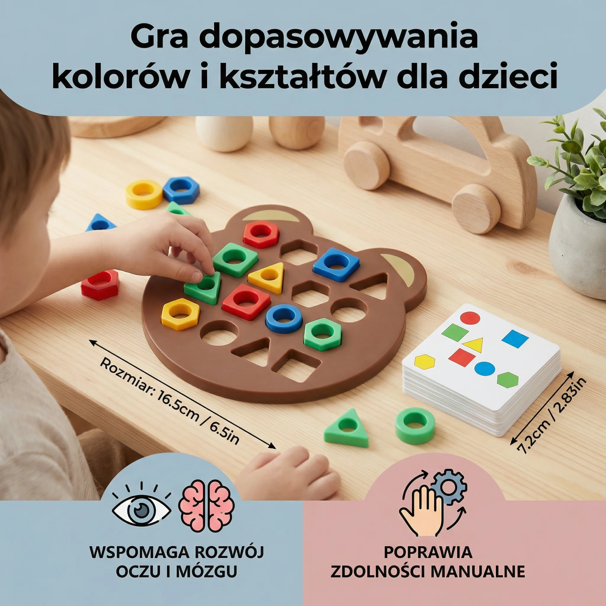 Gra dopasowywania kolorów i kształtów dla dzieci – interaktywna zabawka edukacyjna - Image 5