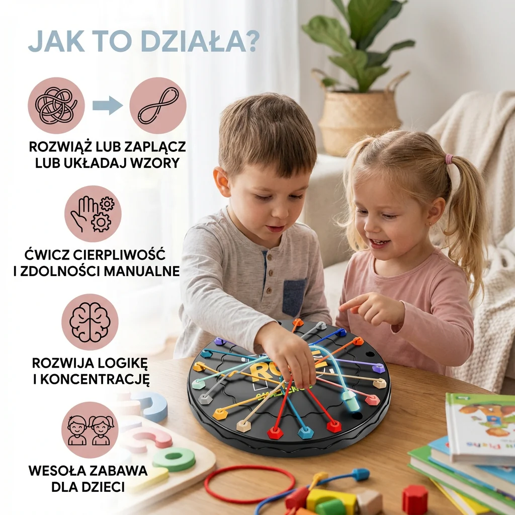 Gra logiczna z węzłami i liną – gra strategiczno-logiczna dla dzieci - Image 2