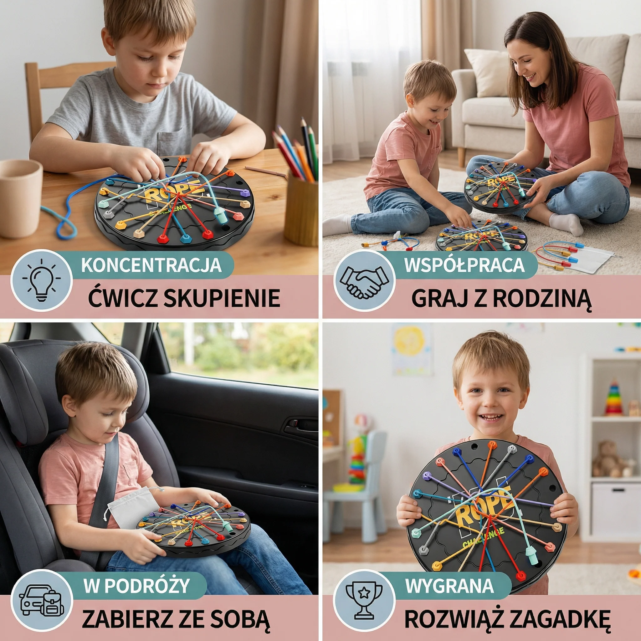 Gra logiczna z węzłami i liną – gra strategiczno-logiczna dla dzieci - Image 4