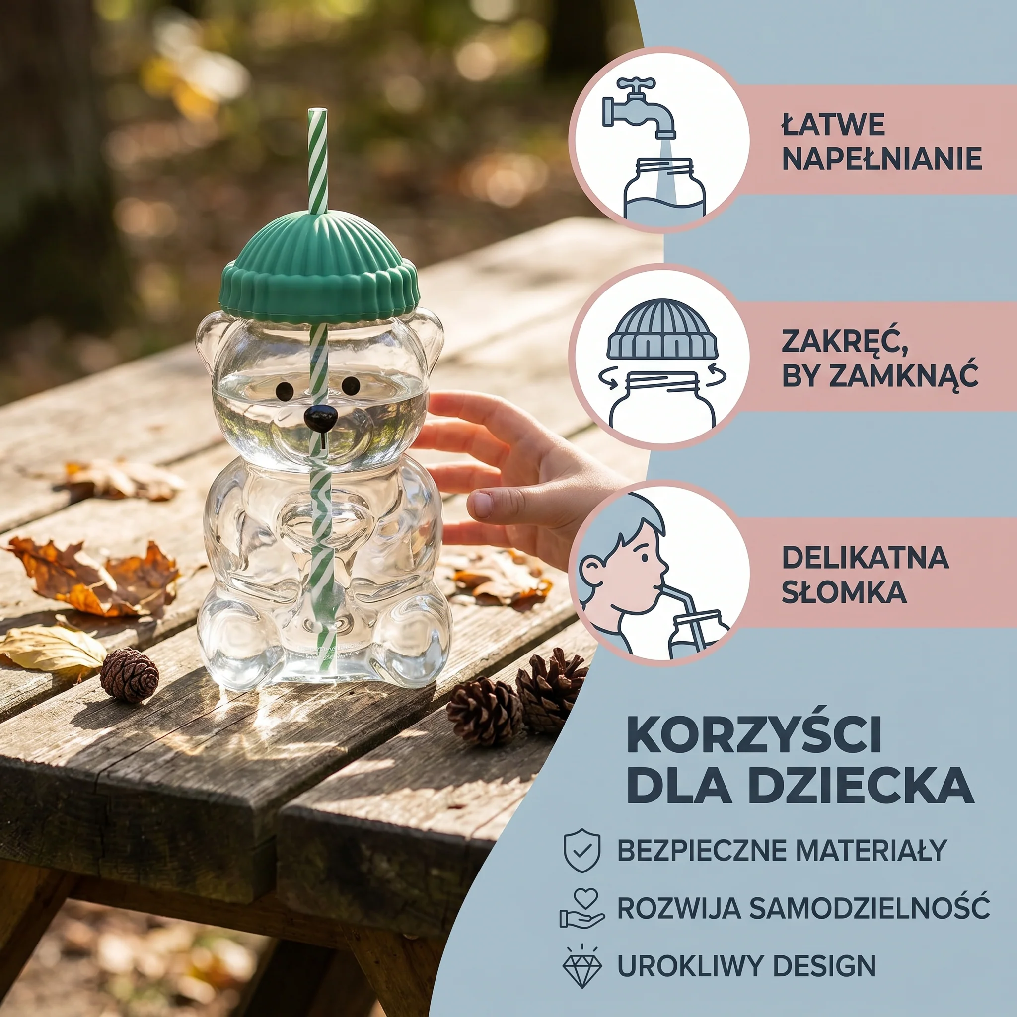 HoneyBear Butelka na Wodę dla Dzieci - Image 3