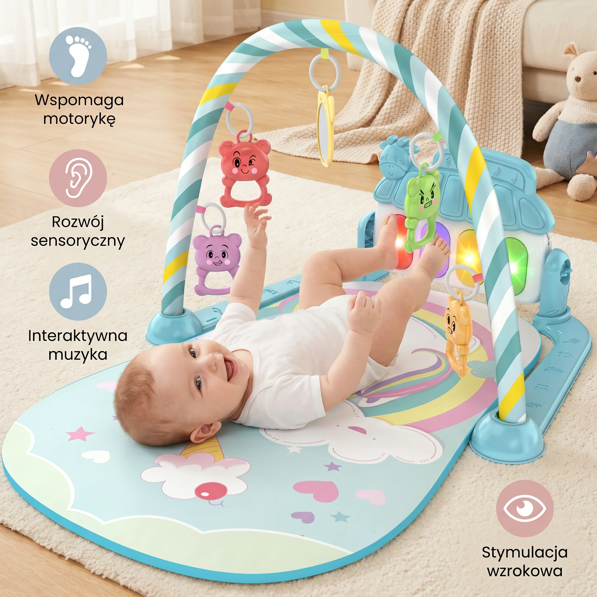 Interaktywne Baby-Pedal-Piano – Zabawka wspomagająca motorykę i sensorykę - Image 5
