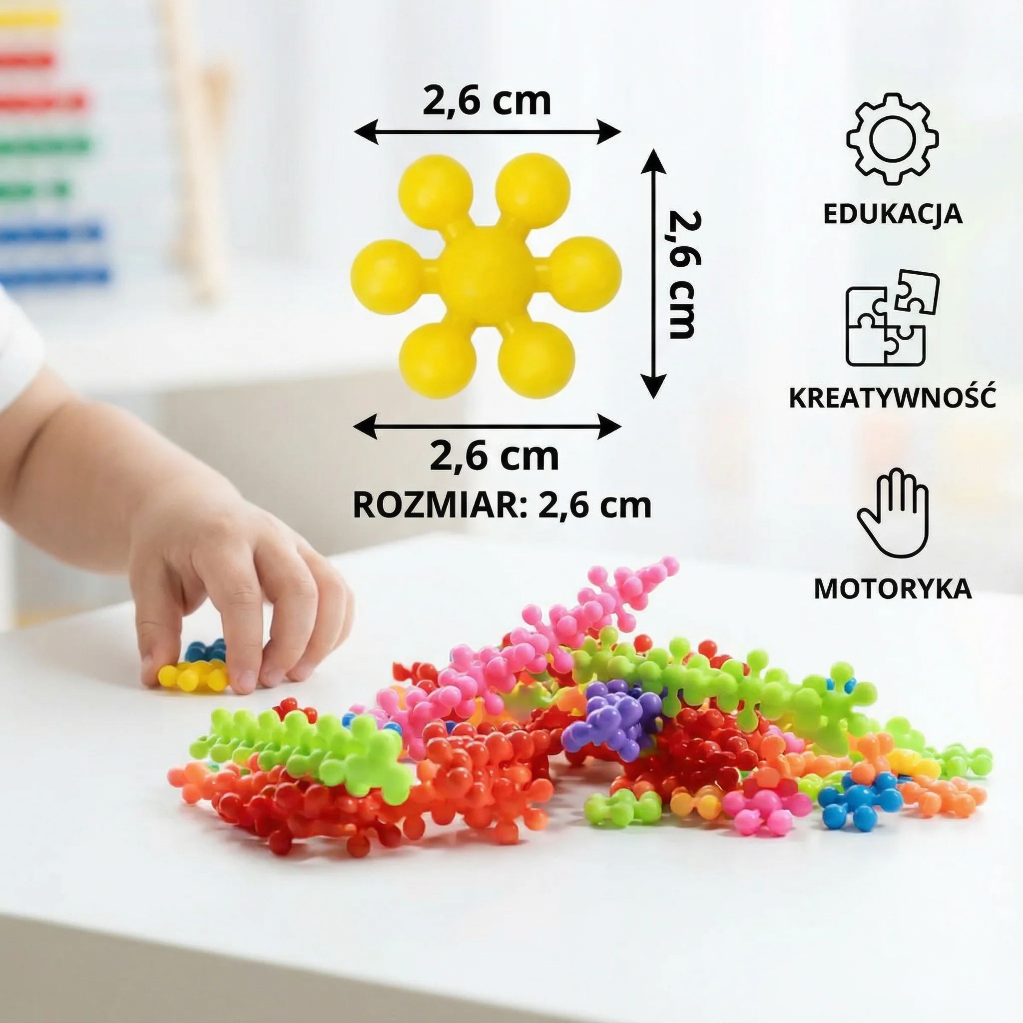 Klocki konstrukcyjne w kształcie płatka śniegu dla dzieci | Kreatywne puzzle 3D dla zabawy edukacyjnej i umiejętności motorycznych - Image 5