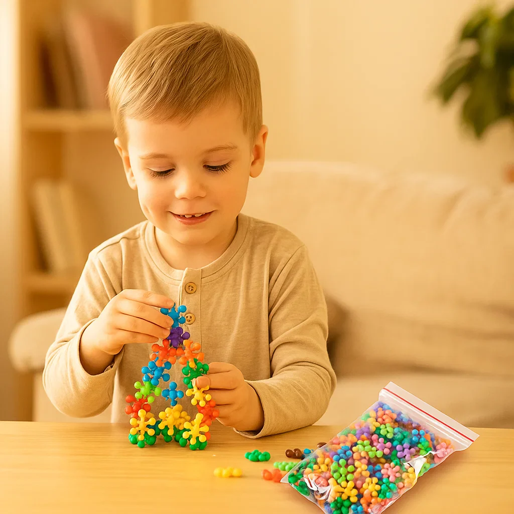 Klocki konstrukcyjne w kształcie płatka śniegu dla dzieci | Kreatywne puzzle 3D dla zabawy edukacyjnej i umiejętności motorycznych - Image 9