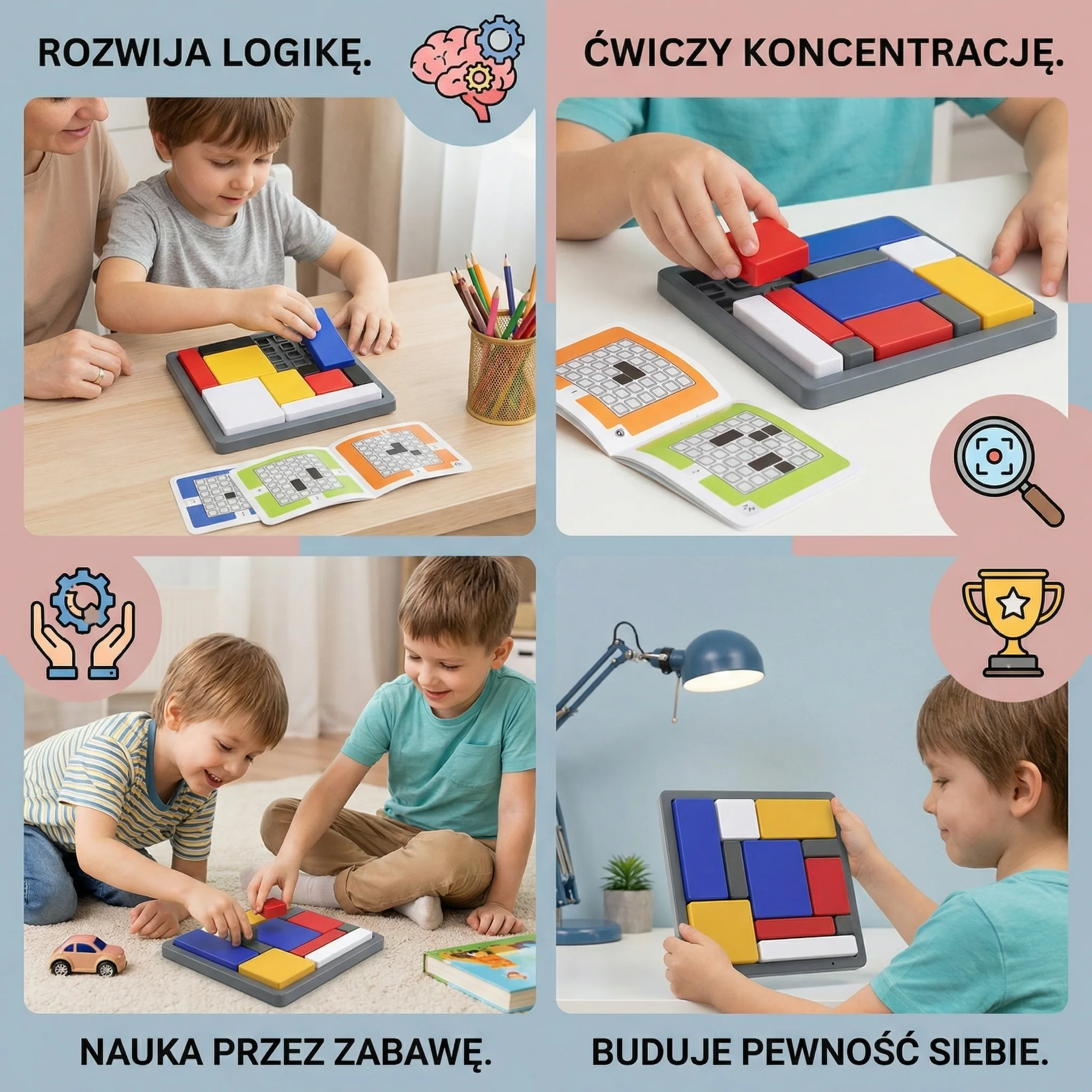 Kreatywna geometryczna układanka z klocków - Image 4