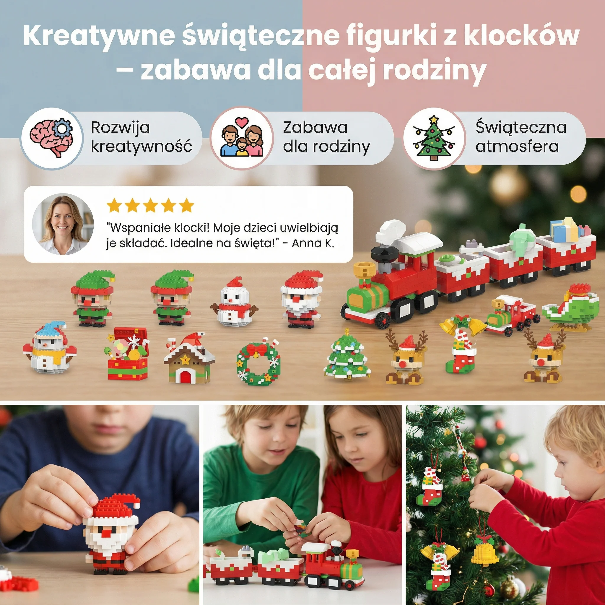 Kreatywne świąteczne figurki z klocków – zabawa dla całej rodziny - Image 3