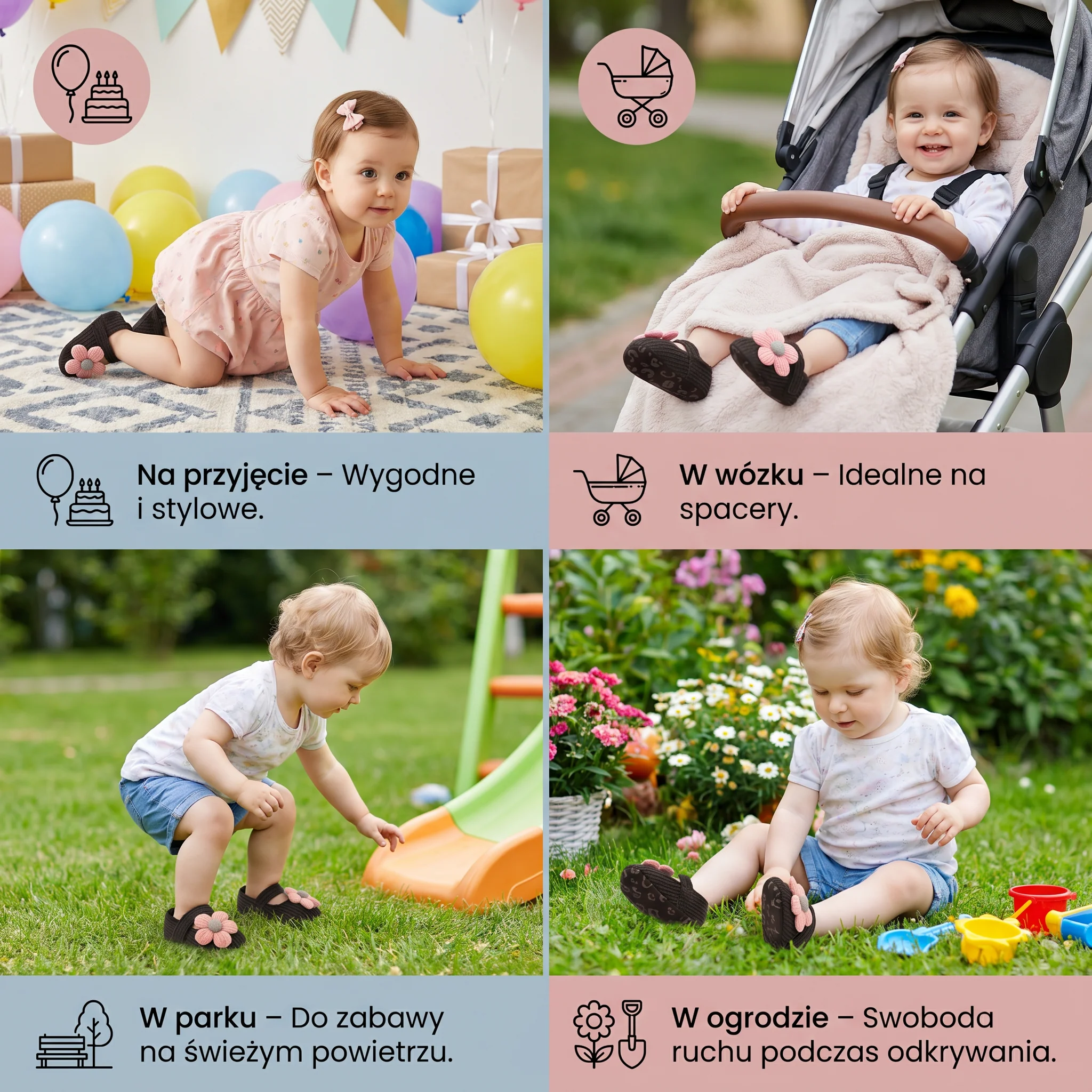 Letnia Obuwie Dziecięce z Miękką Podeszwą w Kwiatowy Wzór - Image 4
