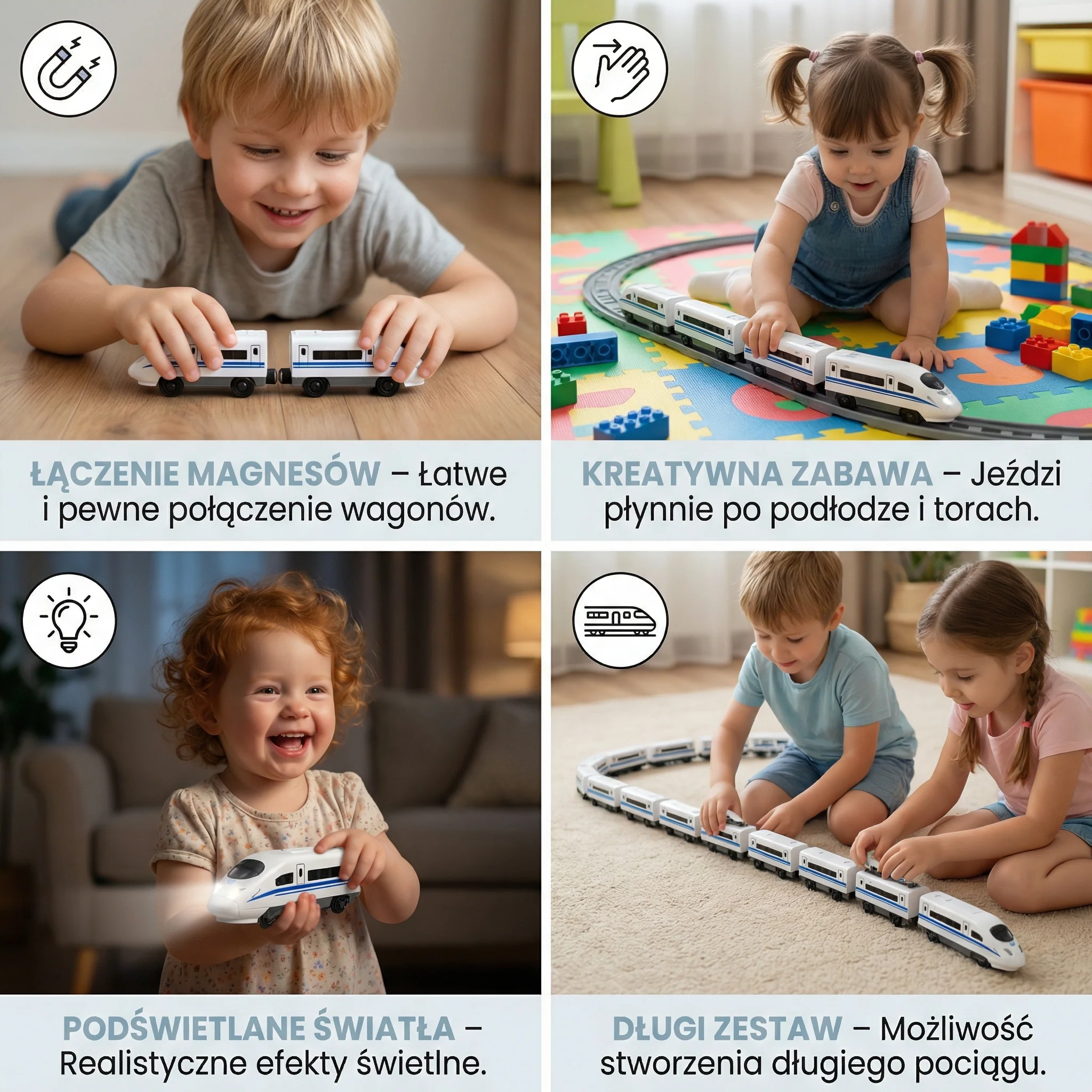 Mądry Pociąg z Wagonikami – Zabawka dla Dzieci - Image 4