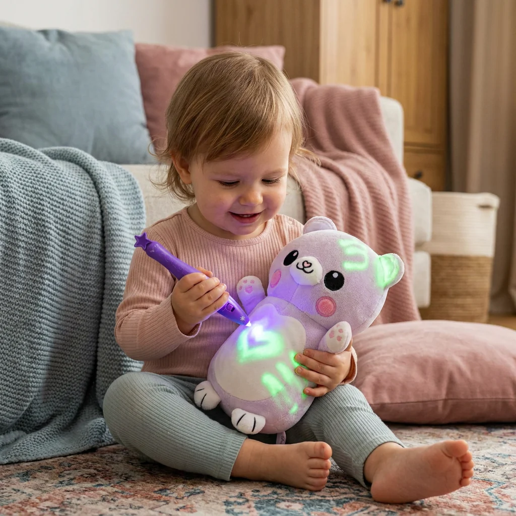 Magiczne Pluszowe Zabawki z Pisakiem Świecącym – Interaktywna Pluszowa Zabawka z Efektem Światła dla Dzieci - Image 8