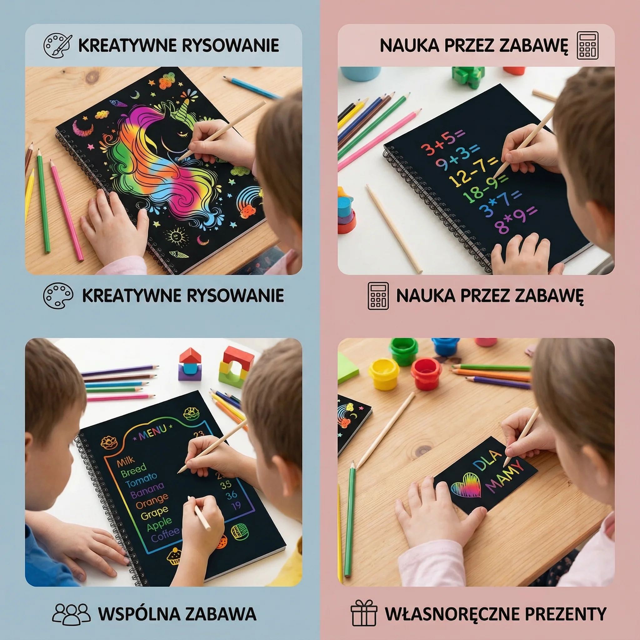 Magiczny tęczowy papier do drapania - Image 4