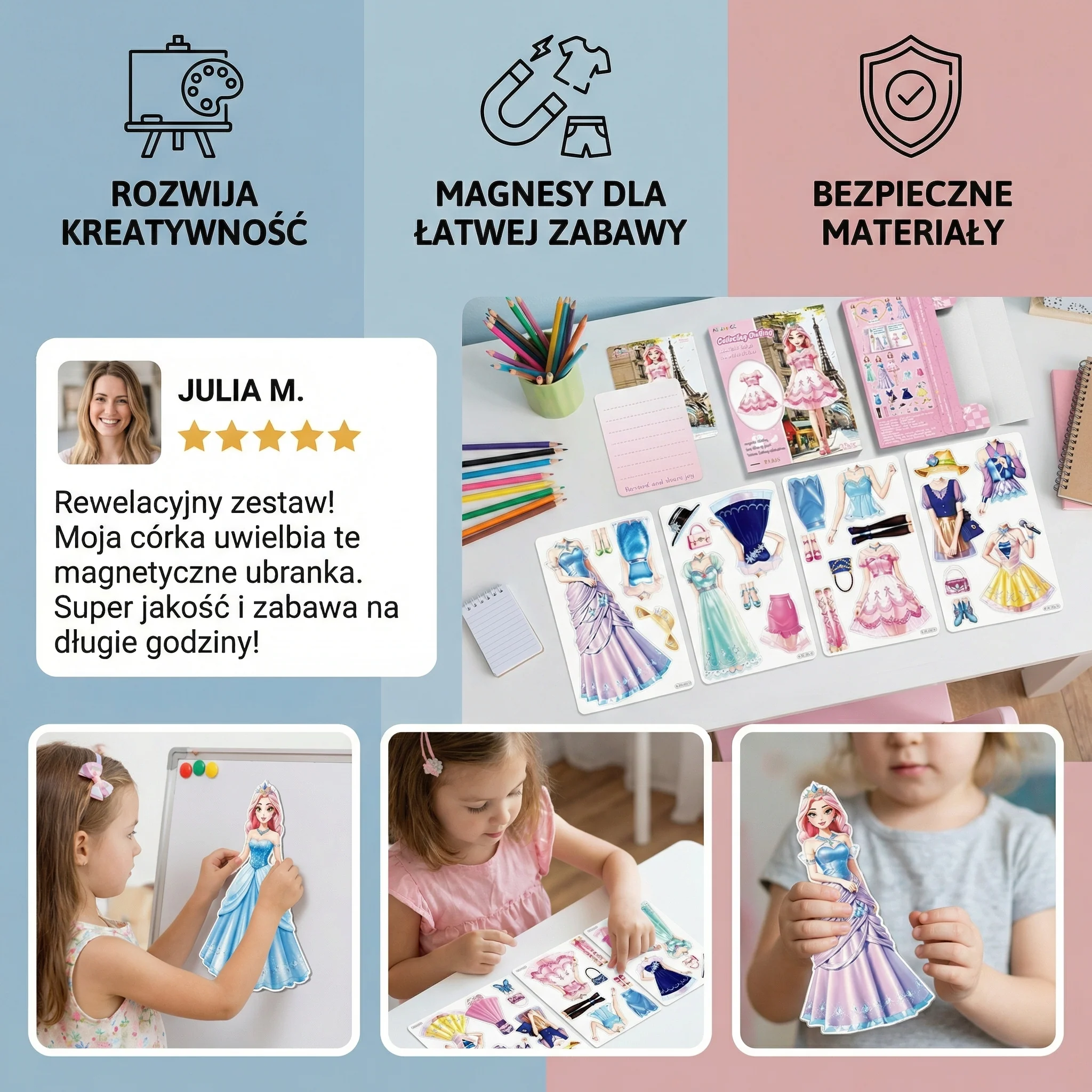 Magnetyczny zestaw modowy dla dzieci - Image 3