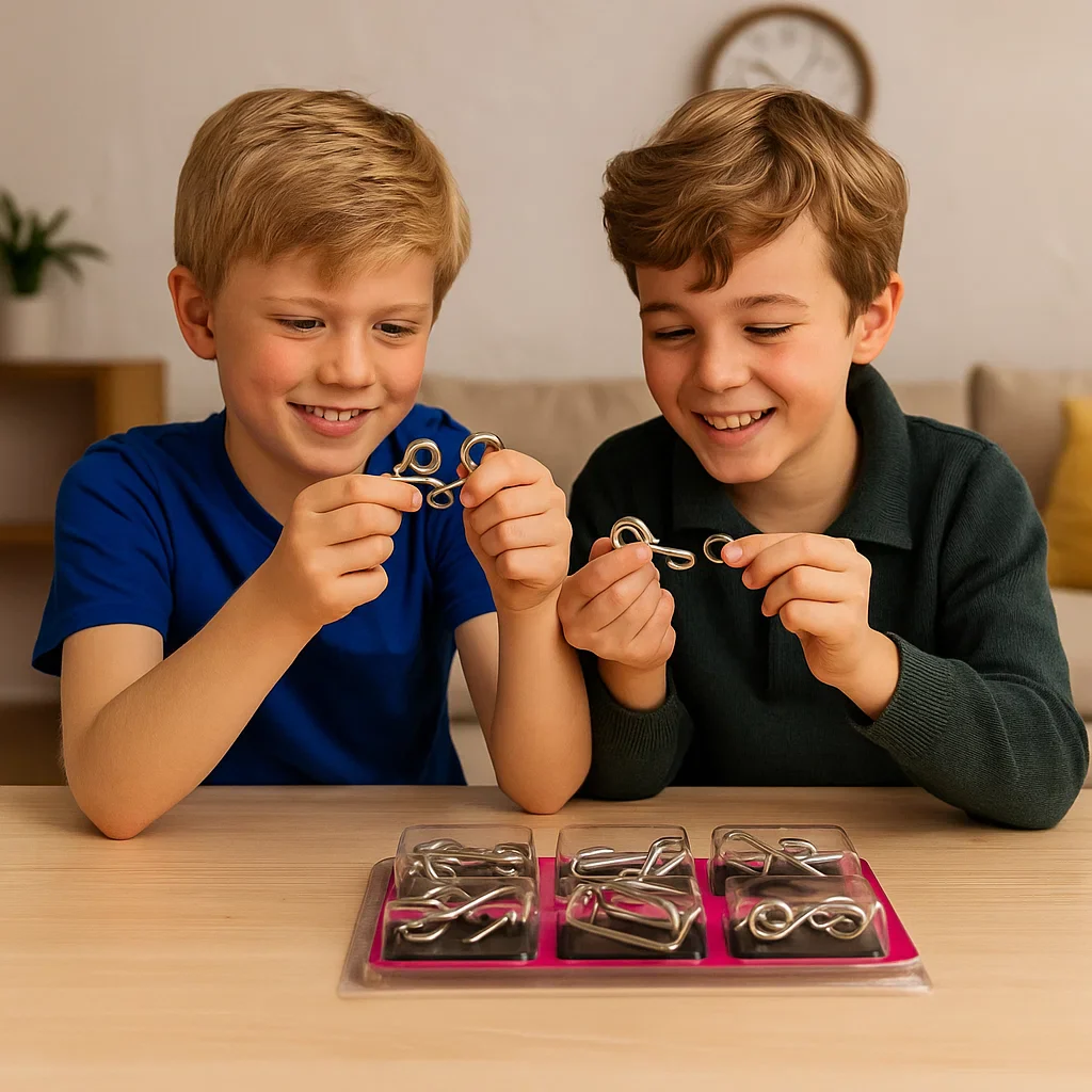 Metalowe Puzzle Pierścieniowe ⎜ Gra Logiczna dla Dzieci i Dorosłych - Image 6