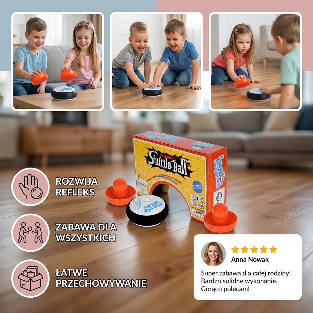 Mini gra w air hockey dla dzieci – gra zręcznościowa z krążkami - Image 3