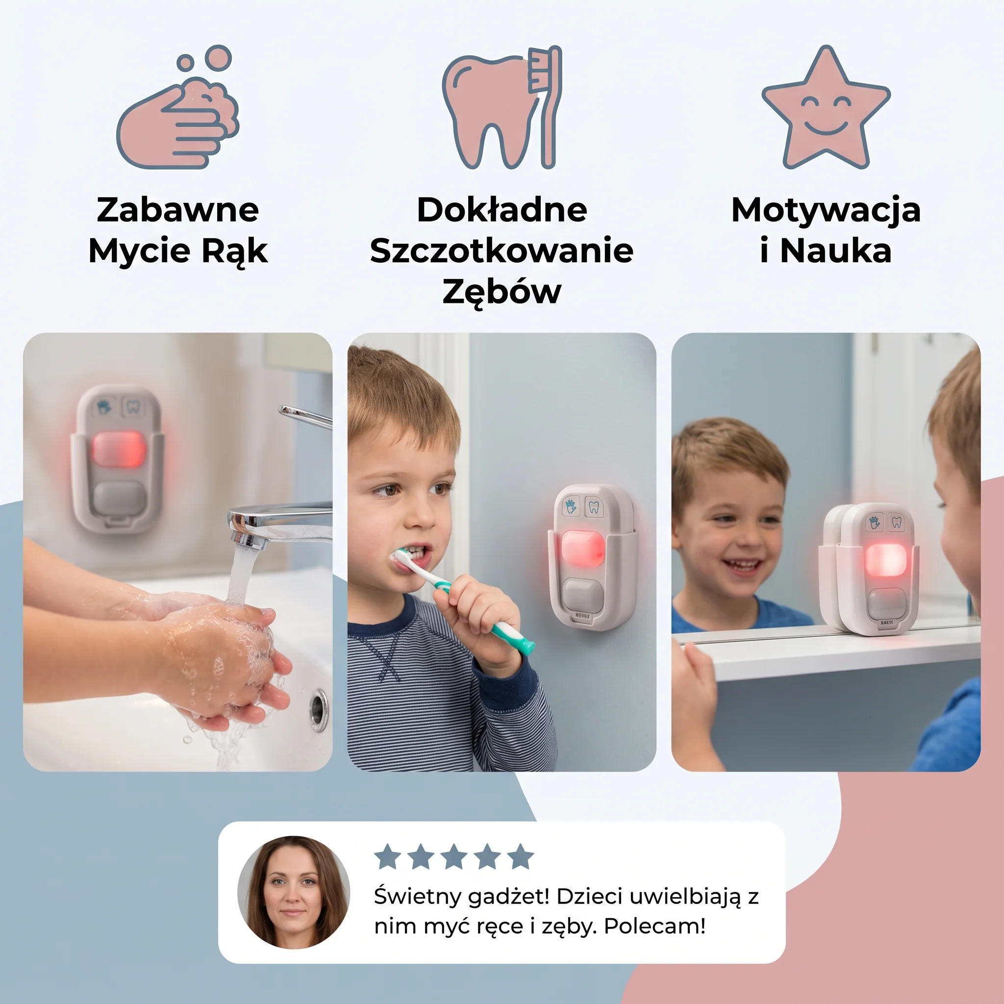 Mini LED Timer dla Dzieci – Zabawa w Wsparcie przy Myciu Rąk i Szczotkowaniu Zębów - Image 4