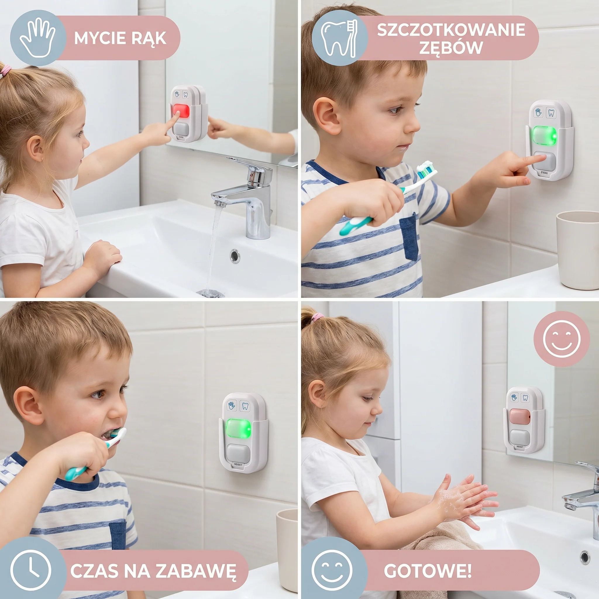 Mini LED Timer dla Dzieci – Zabawa w Wsparcie przy Myciu Rąk i Szczotkowaniu Zębów - Image 5