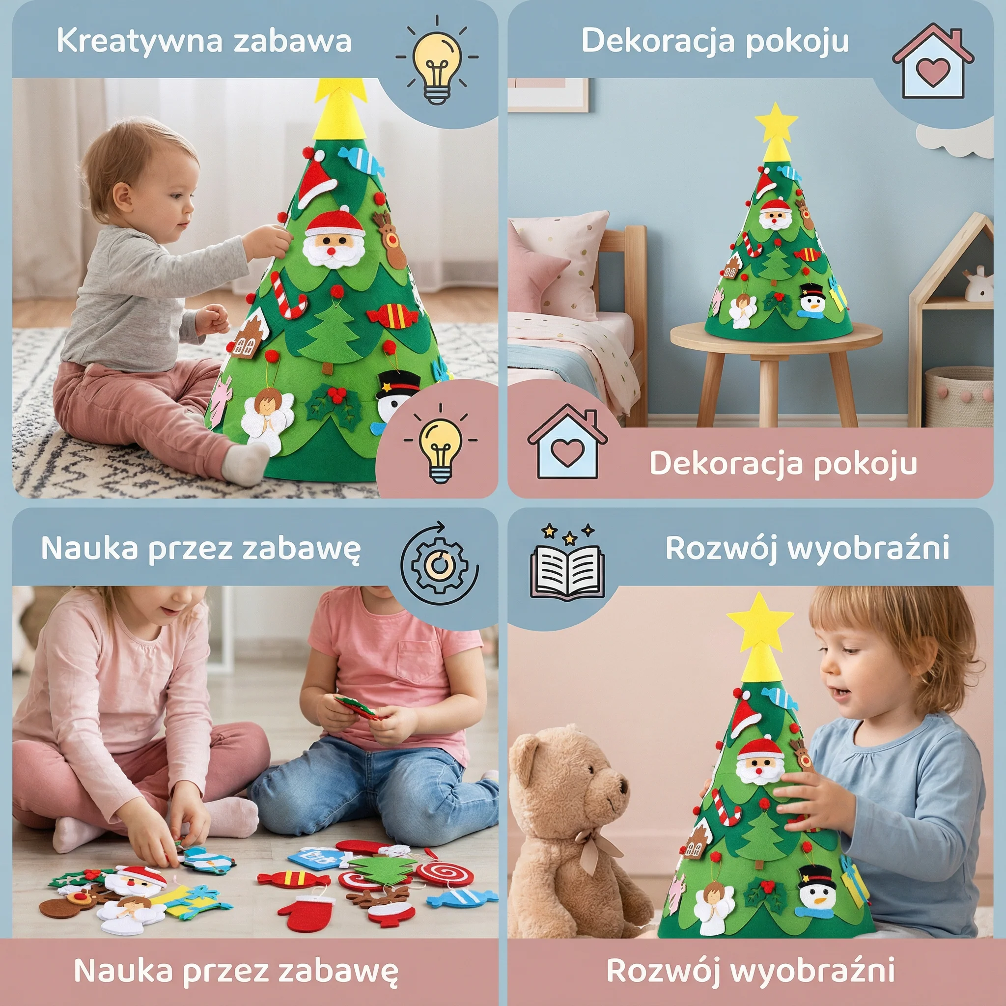 Montessori 3D filcowa choinka - Image 4