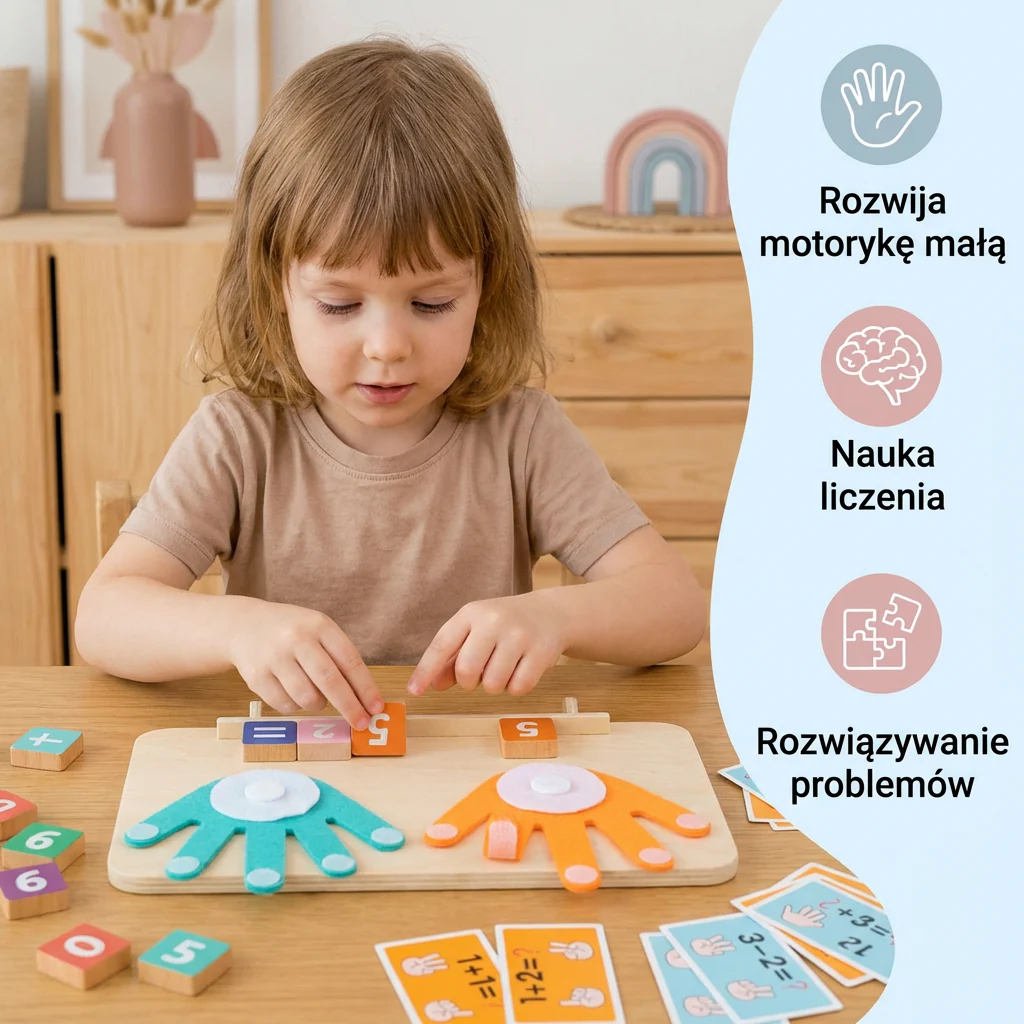 Montessori Zabawka Edukacyjna do Nauki Liczb – Drewniana Tablica do Śledzenia Palcami dla Dzieci - Image 3