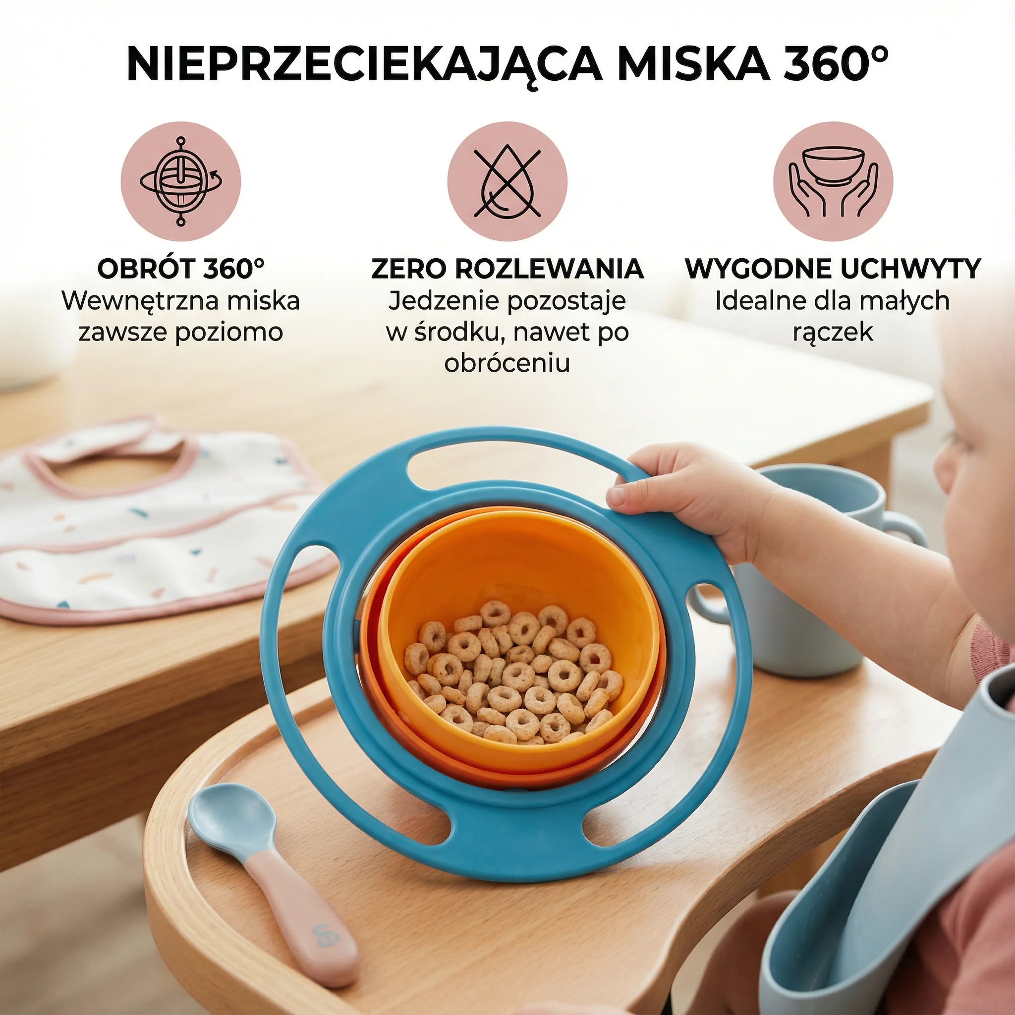 Nieprzeciekająca miseczka dla dziecka – jedzenie bez bałaganu - Image 2