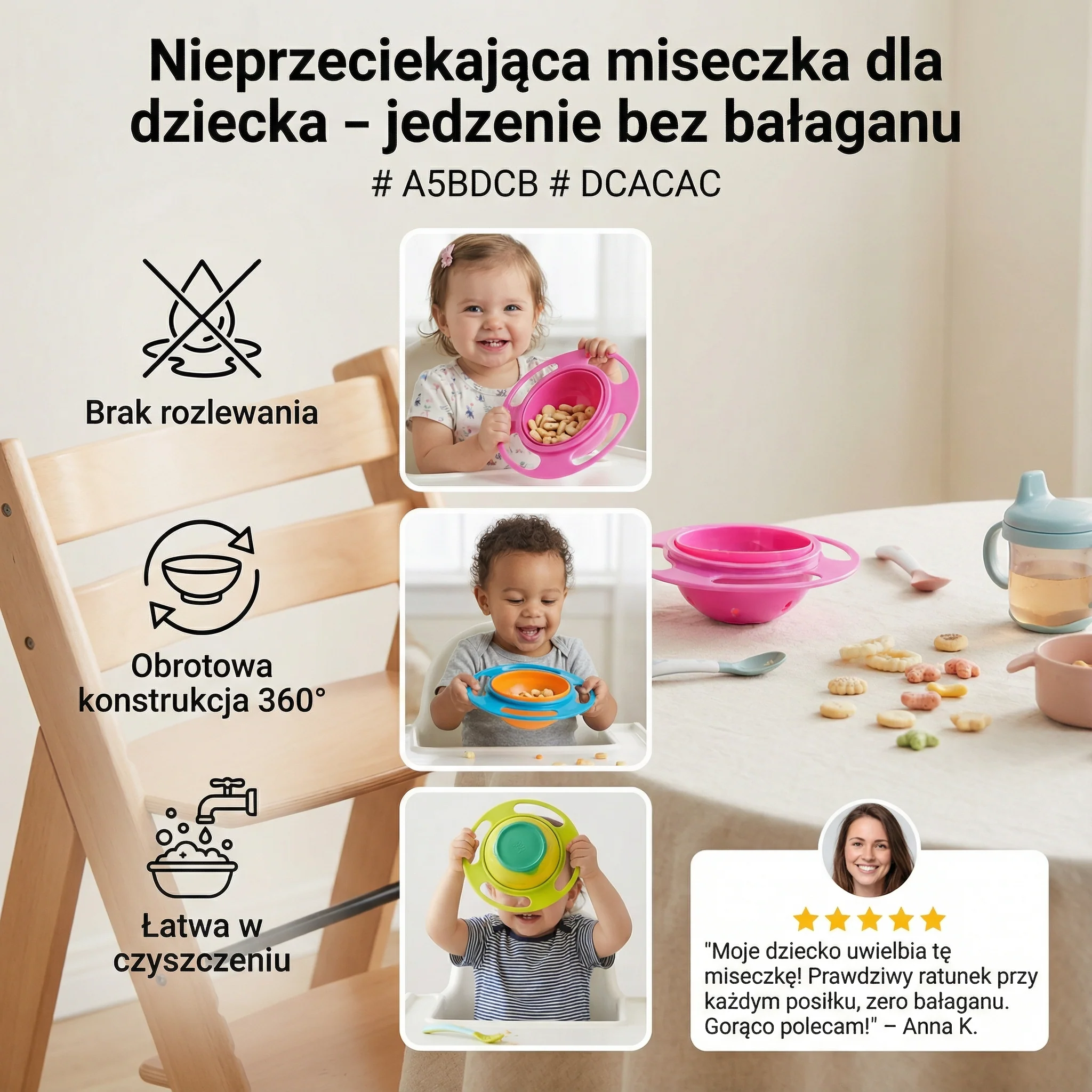 Nieprzeciekająca miseczka dla dziecka – jedzenie bez bałaganu - Image 3
