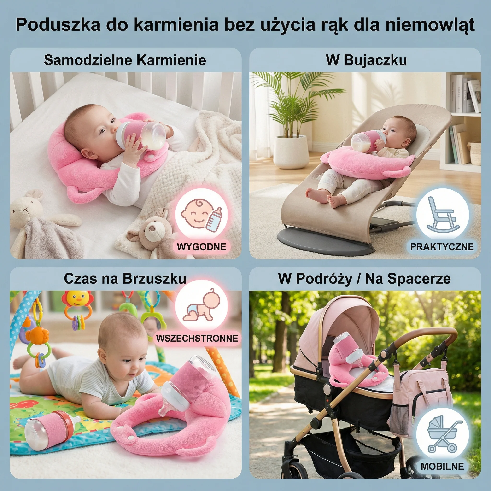 Poduszka do karmienia bez użycia rąk dla niemowląt - Image 4