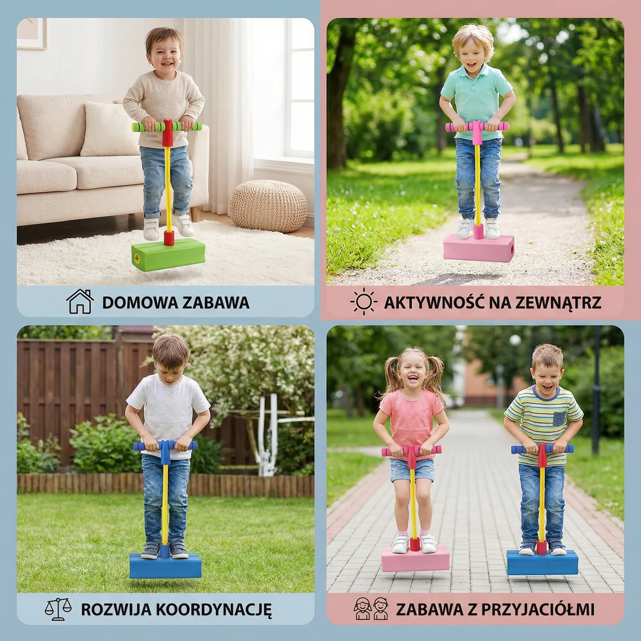 Pogostick piankowy dla dzieci – zabawka do skakania w domu i na zewnątrz - Image 4