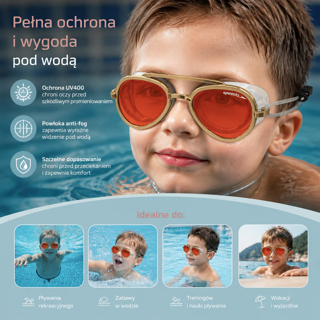 Pro Aviator Okulary Pływackie – Ochrona UV400, Technologia Anty-Fog i Pełne Dopasowanie - Image 3