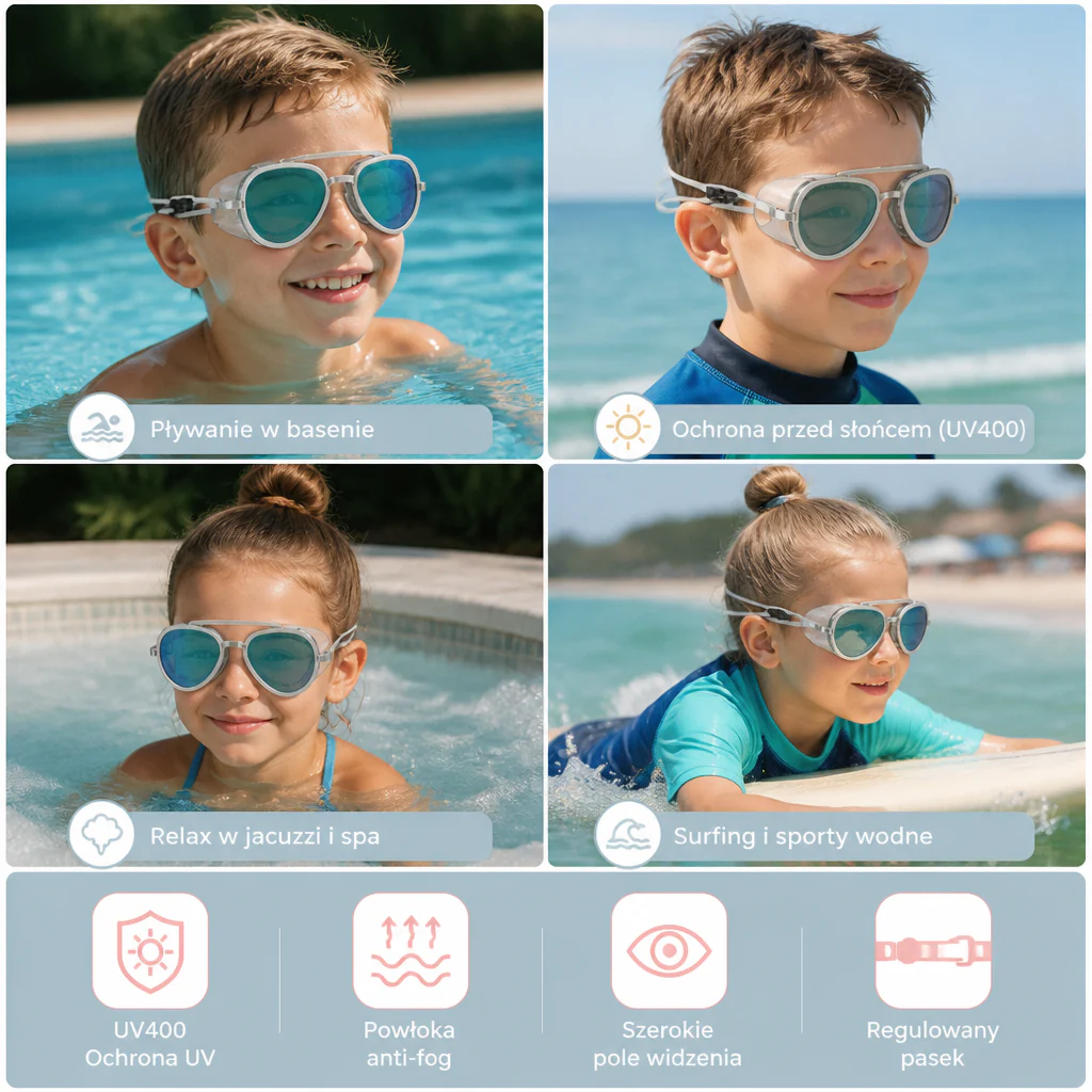 Pro Aviator Okulary Pływackie – Ochrona UV400, Technologia Anty-Fog i Pełne Dopasowanie - Image 4