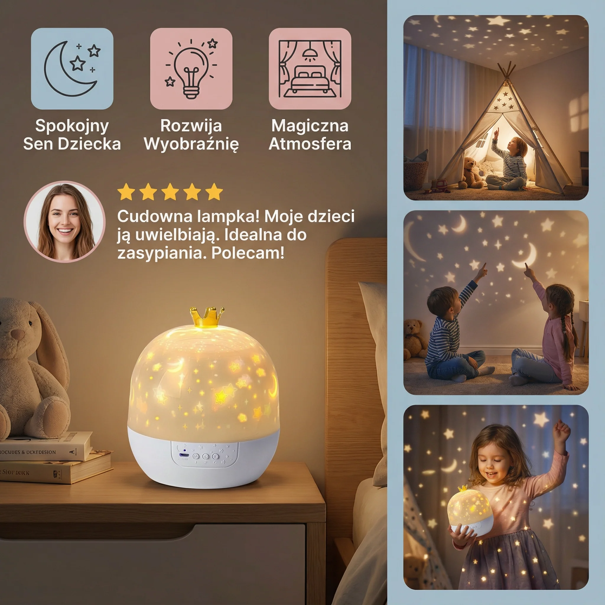 Projektor Nocnego Nieba ⎜ Magiczna Lampa LED z Efektami - Image 3