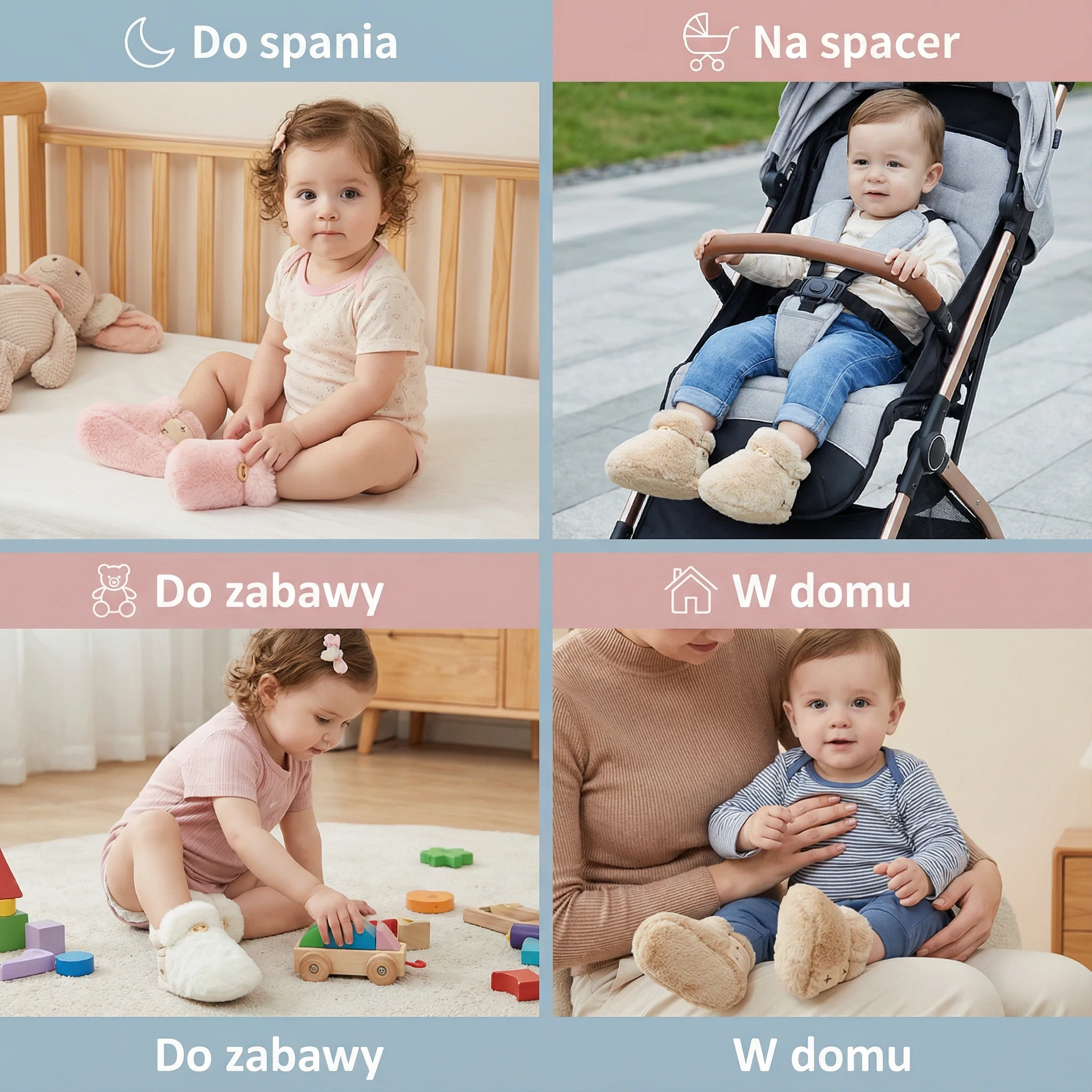 Puszyste skarpetko-buciki dla niemowląt - Image 4