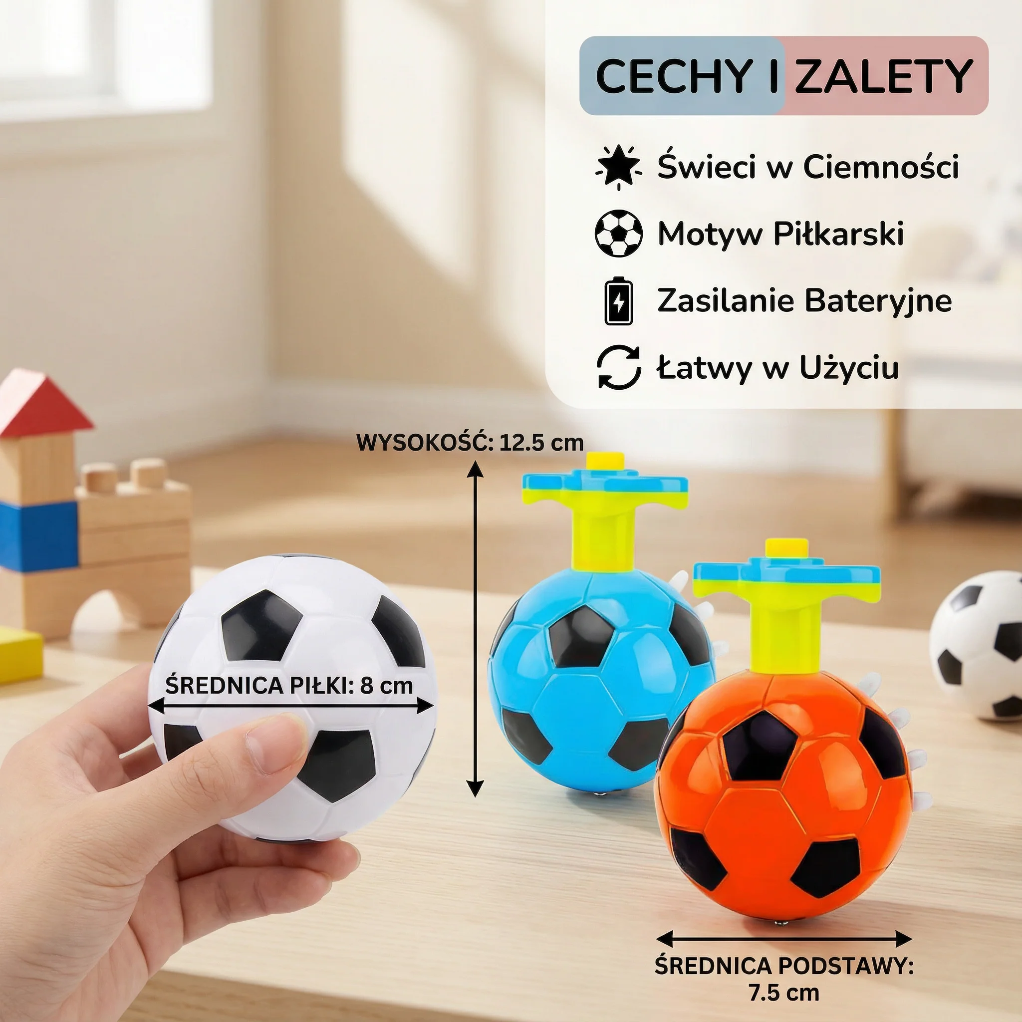 Świecący bączek piłkarski LED - Image 5