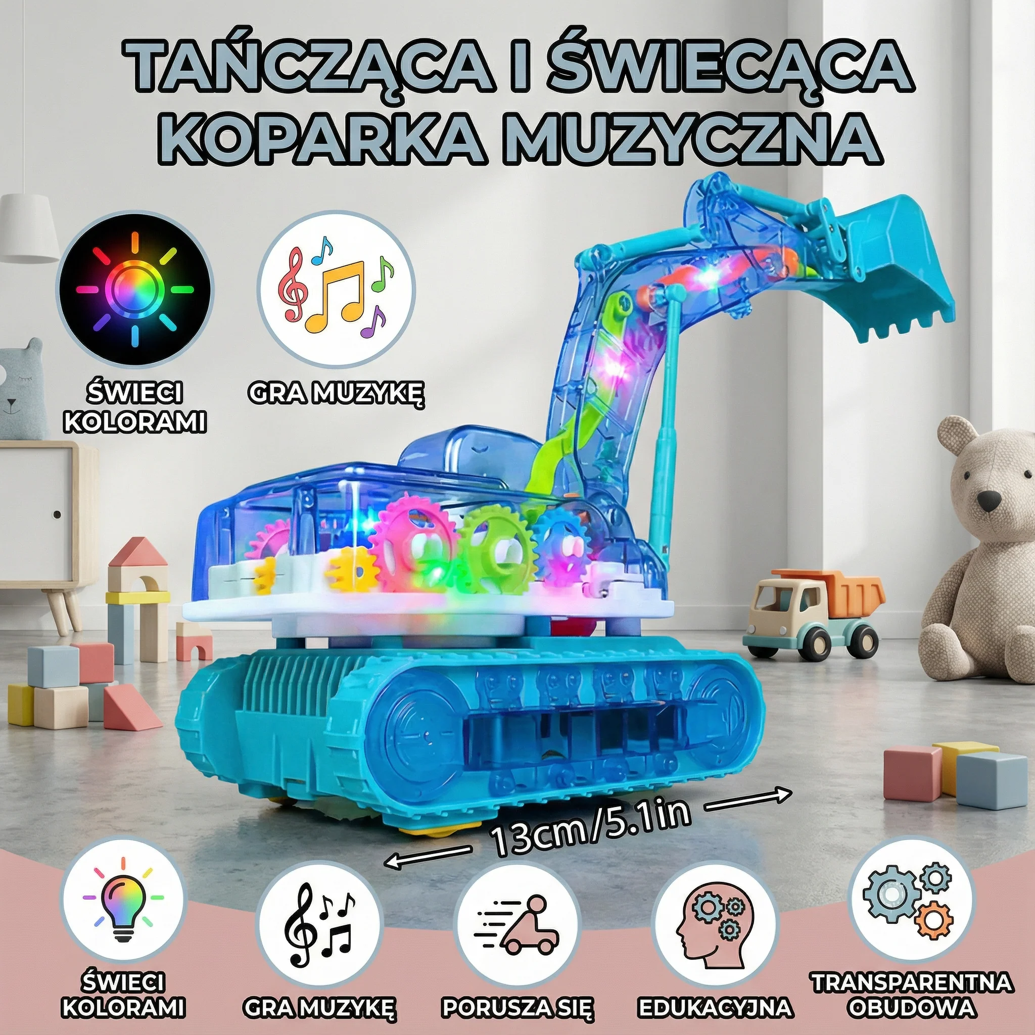 Tańcząca i świecąca koparka muzyczna - Image 5
