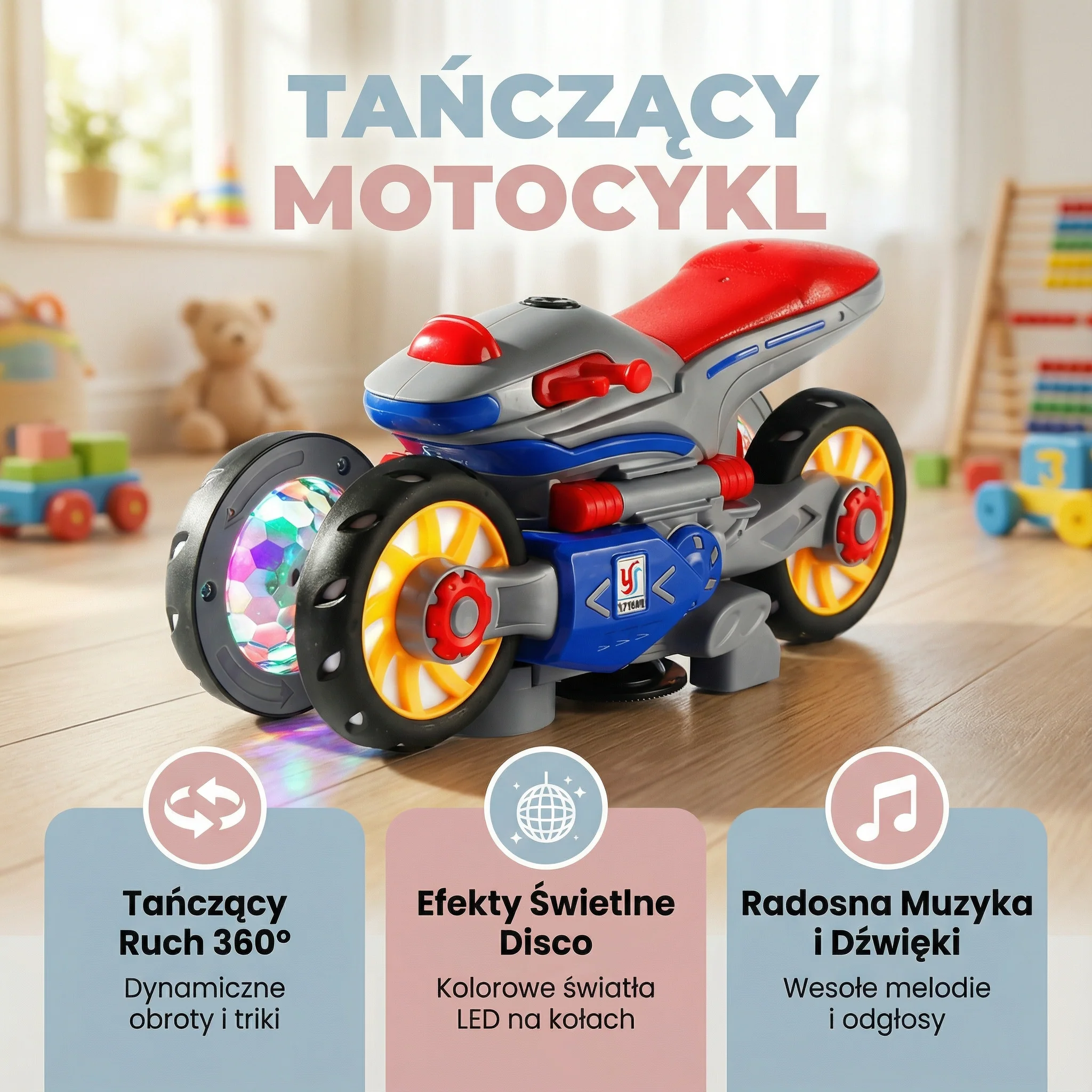 Tańczący motocykl ze światłami i muzyką - Image 2