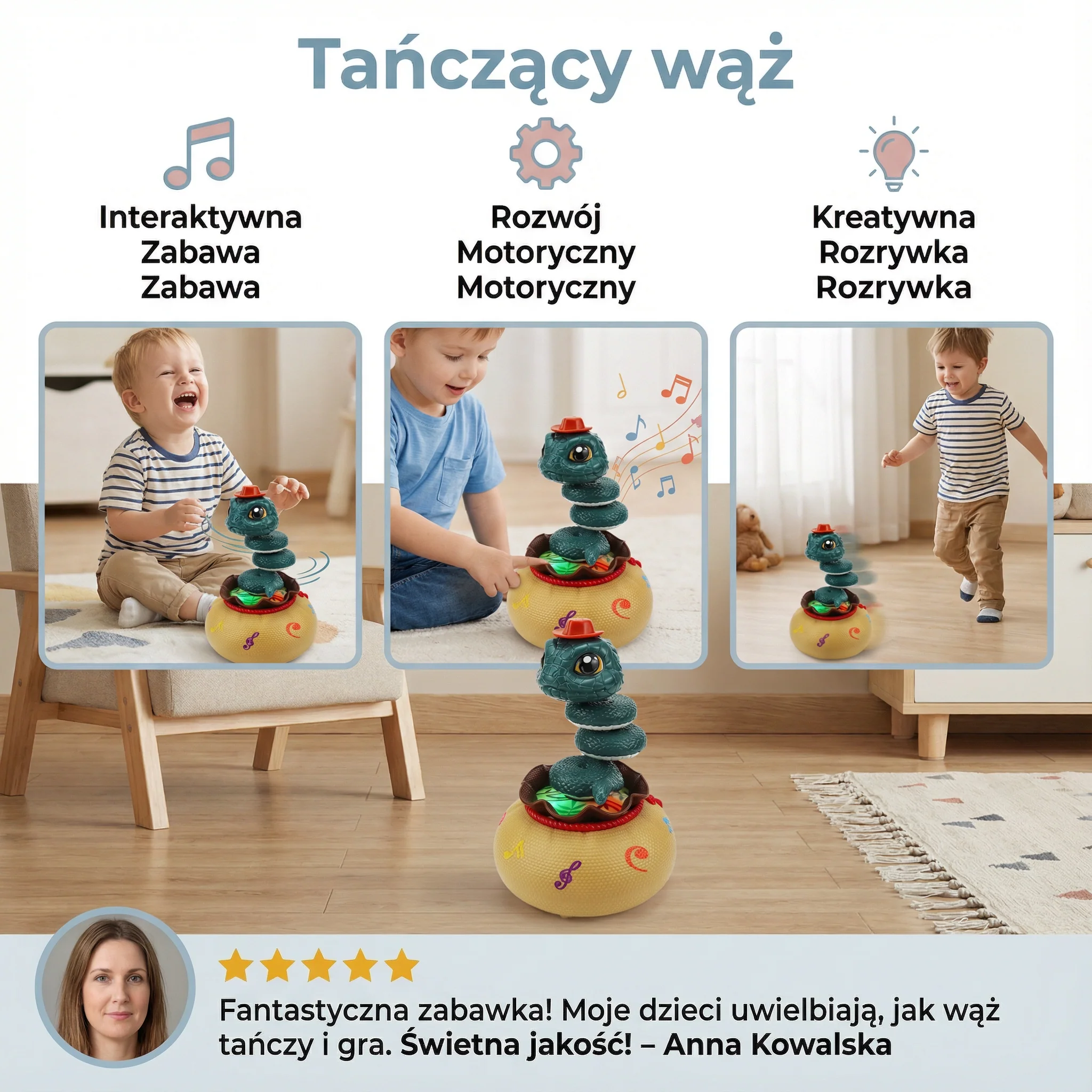 Tańczący wąż – zabawka dla dzieci - Image 3