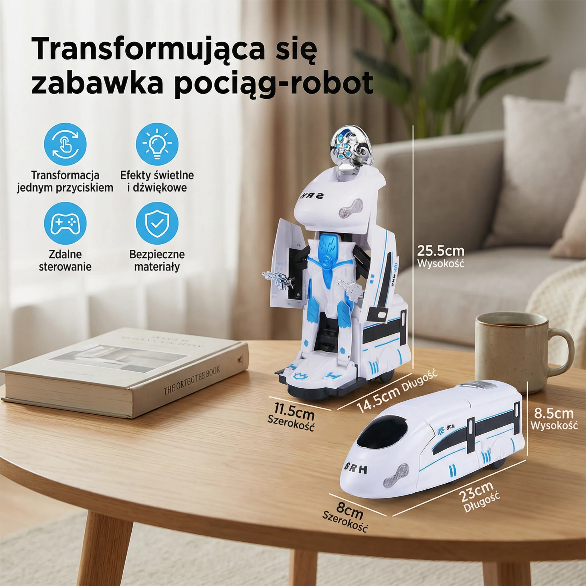 Transformująca się zabawka pociąg-robot - Image 5