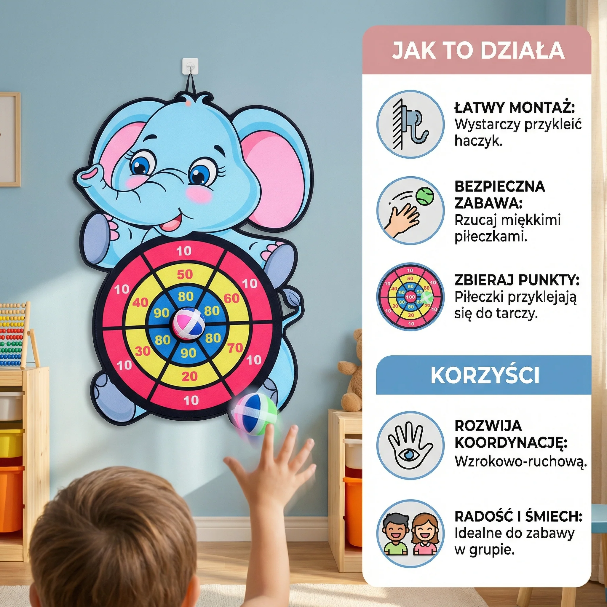 Urocza dziecięca gra w rzutki - Image 2