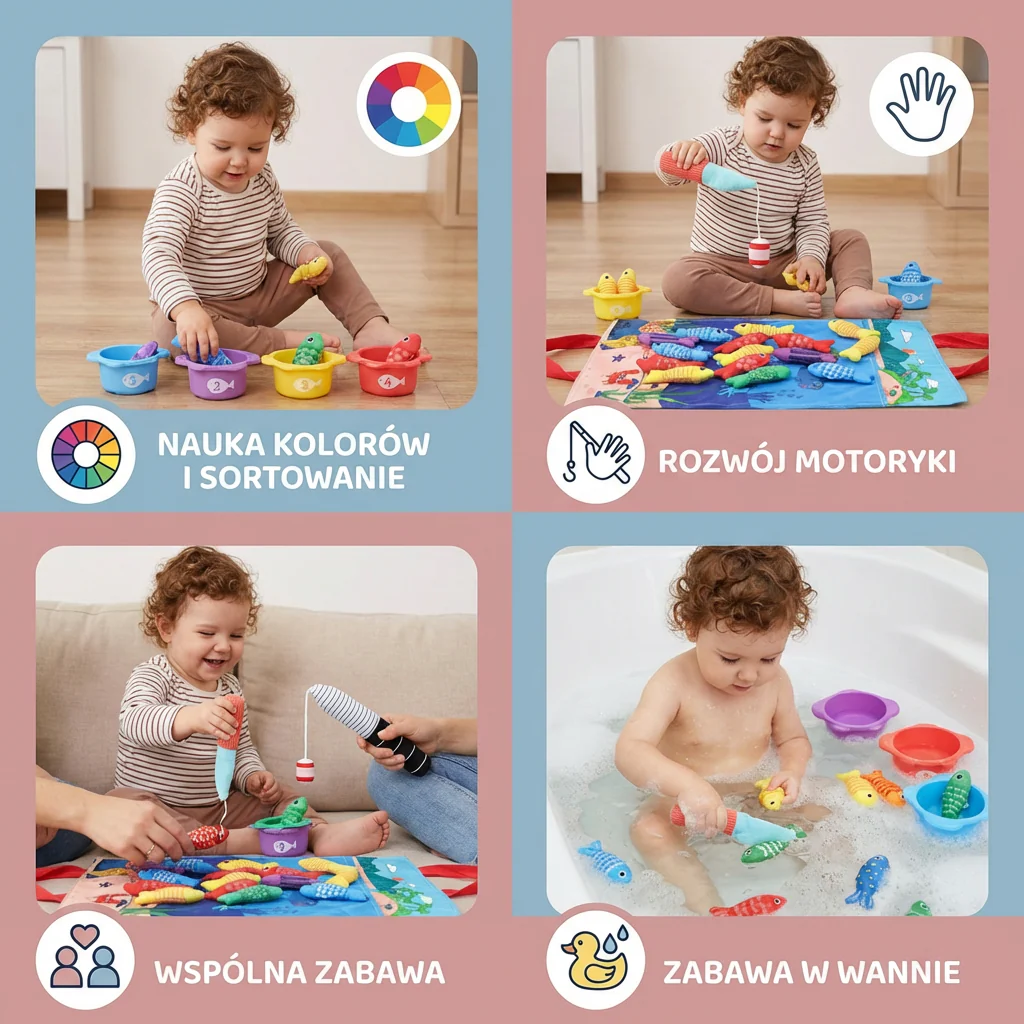 Zabawka Montessori Pluszowa Wędka do Łowienia Ryb - Image 4