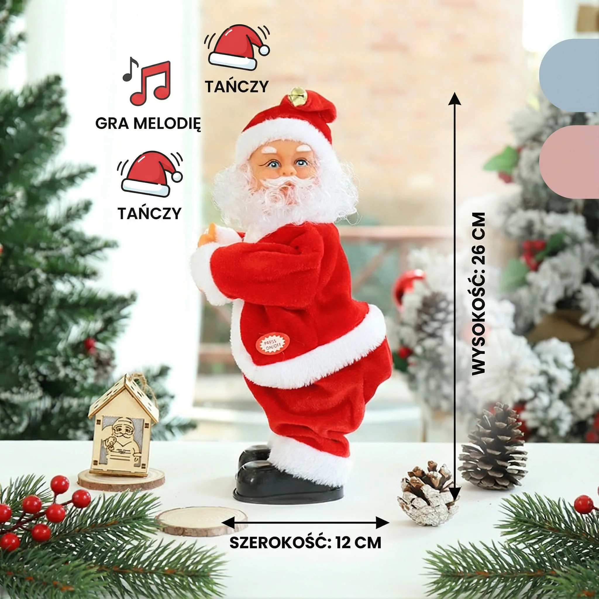 Zabawka świąteczna tańczący mikołaj dla dzieci - Image 5
