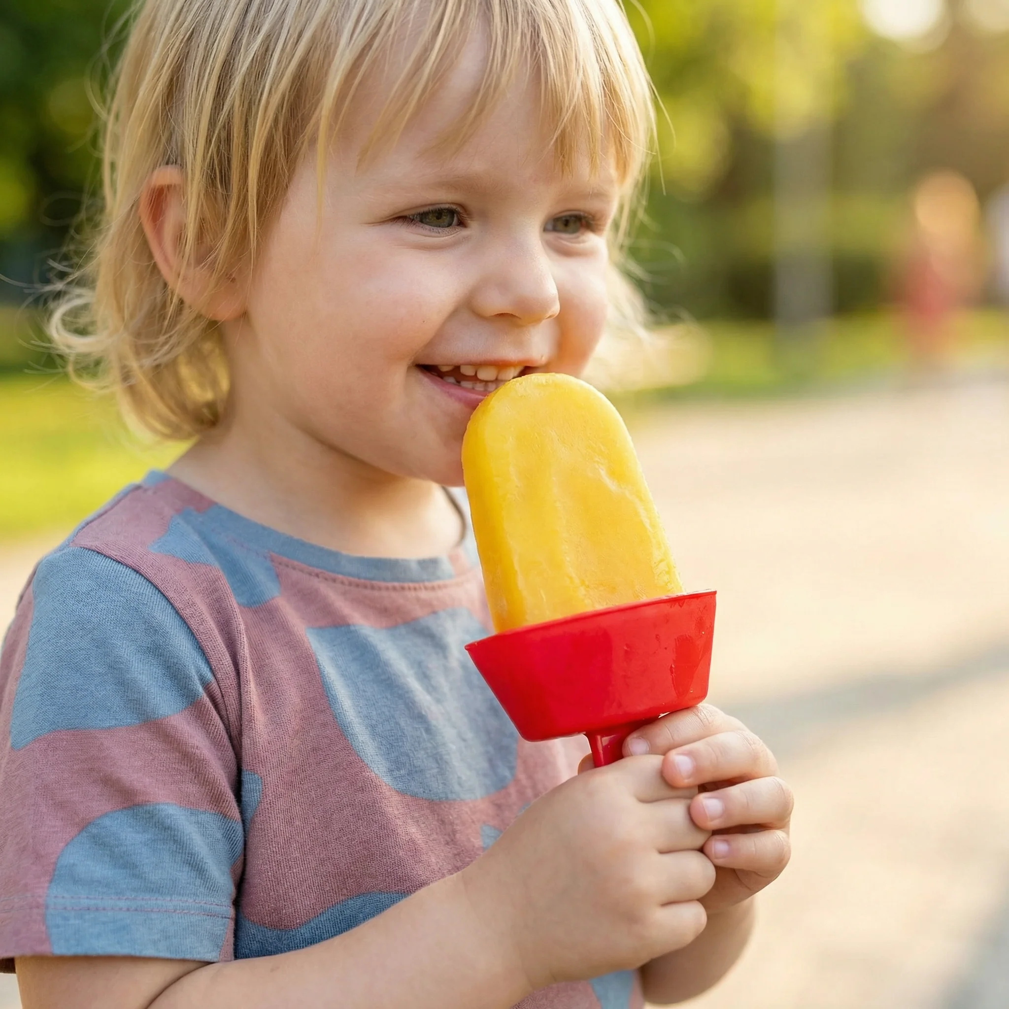 Zestaw 2 sztuk – Bezkapowy uchwyt na lody dla dzieci – Łapacz lodów bez bałaganu ze słomką - Image 6