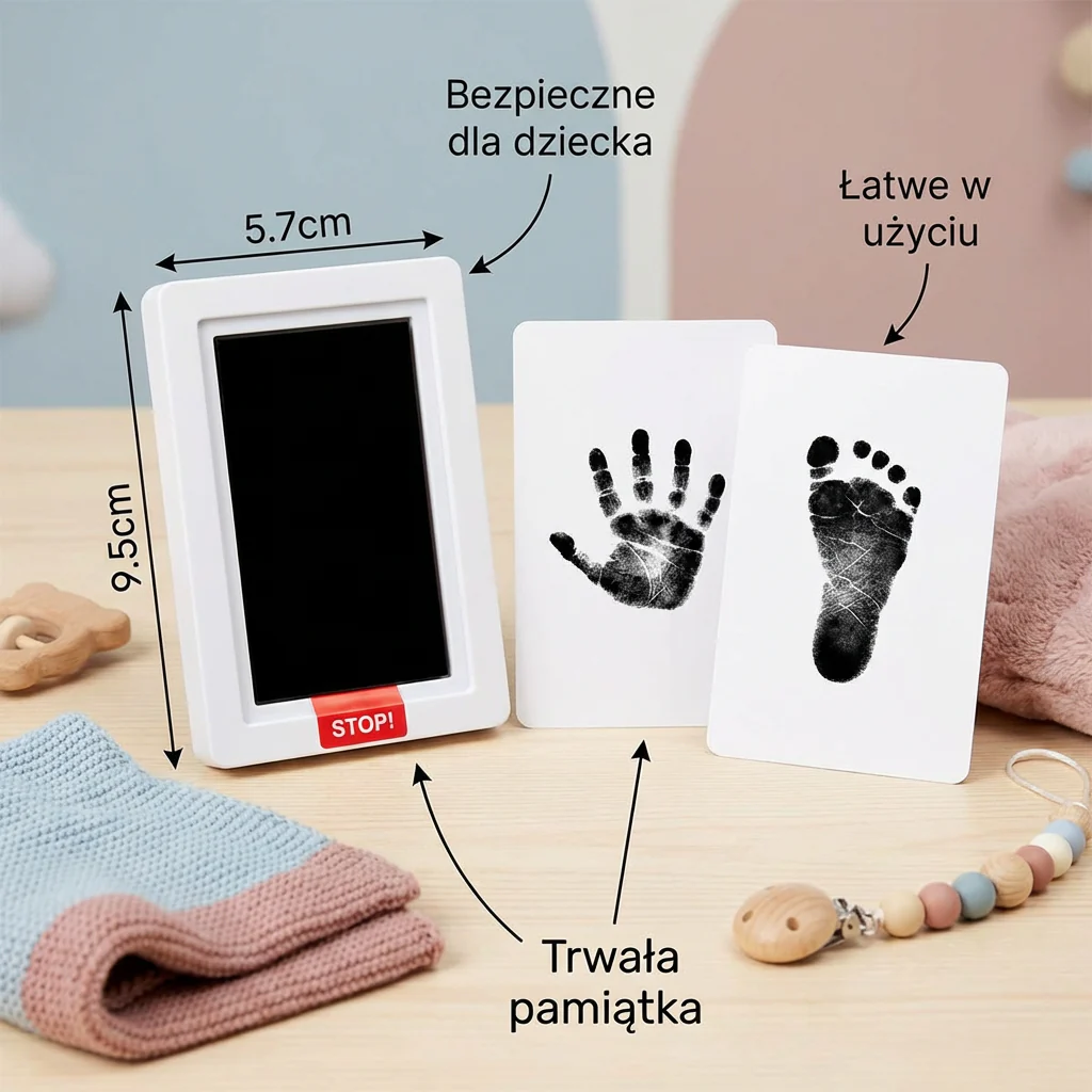 Zestaw do odcisku dłoni i stópki dziecka – pamiątka dla maluchów - Image 6