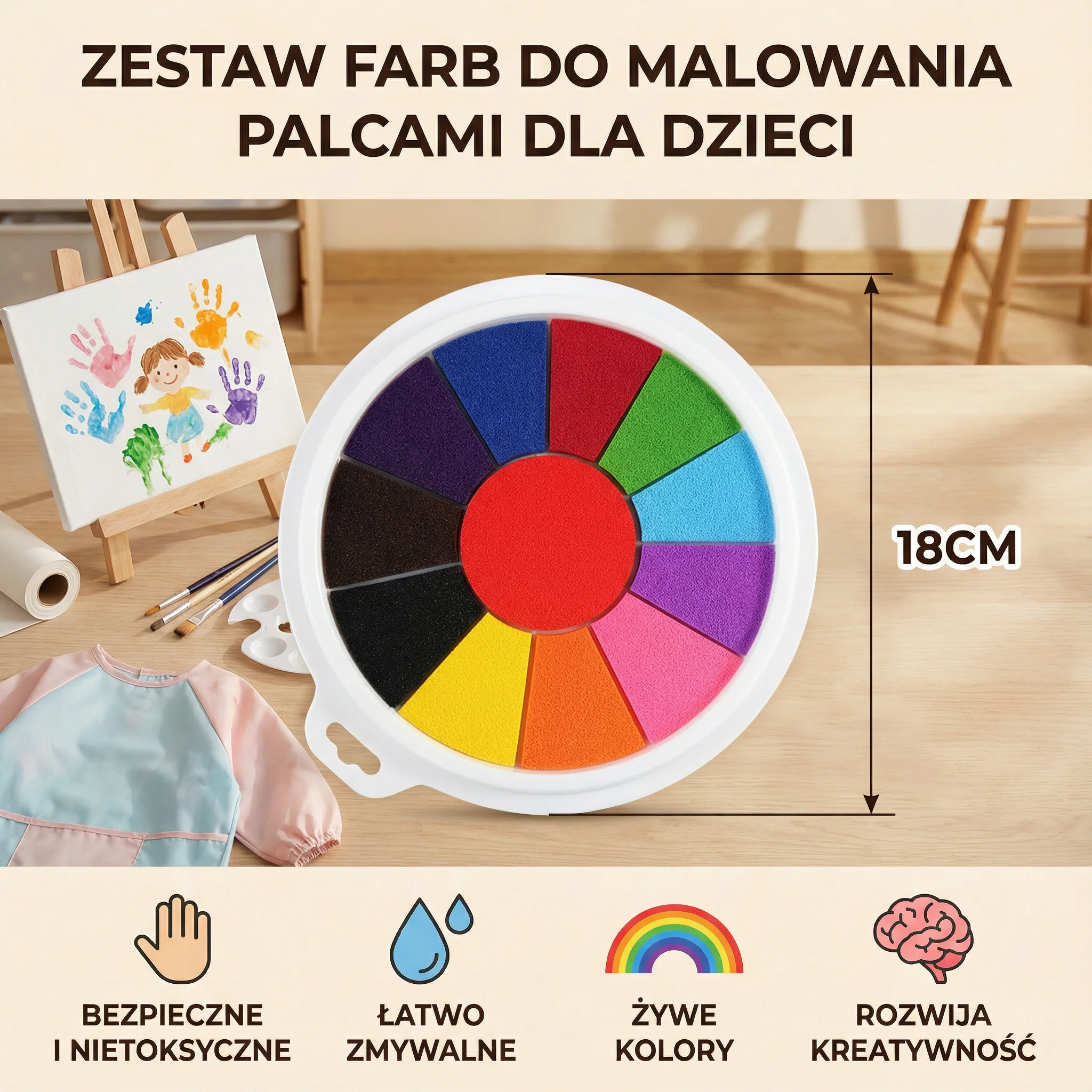 Zestaw farb do malowania palcami dla dzieci - Image 5