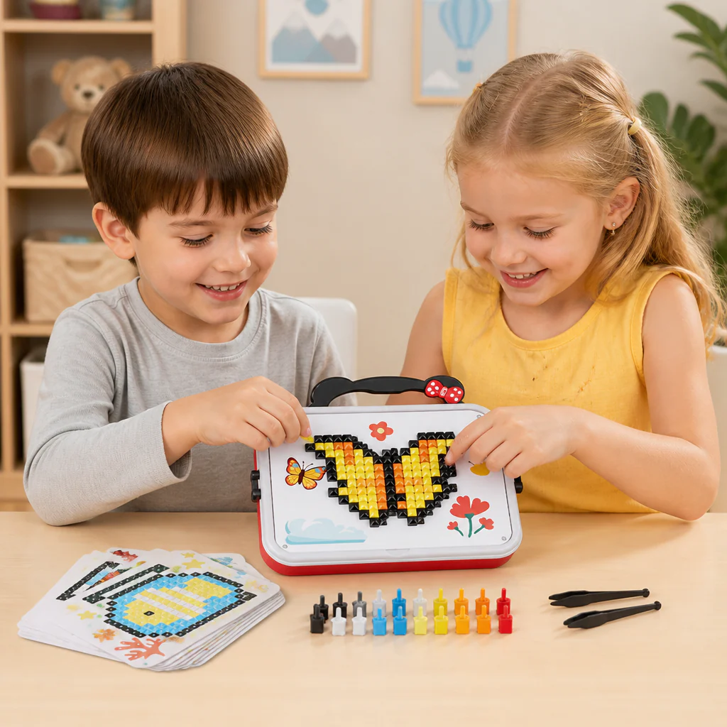 Zestaw Montessori z Mozaiką Grzybkową dla Dzieci