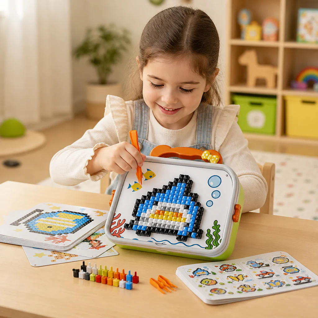 Zestaw Montessori z Mozaiką Grzybkową dla Dzieci - Image 6