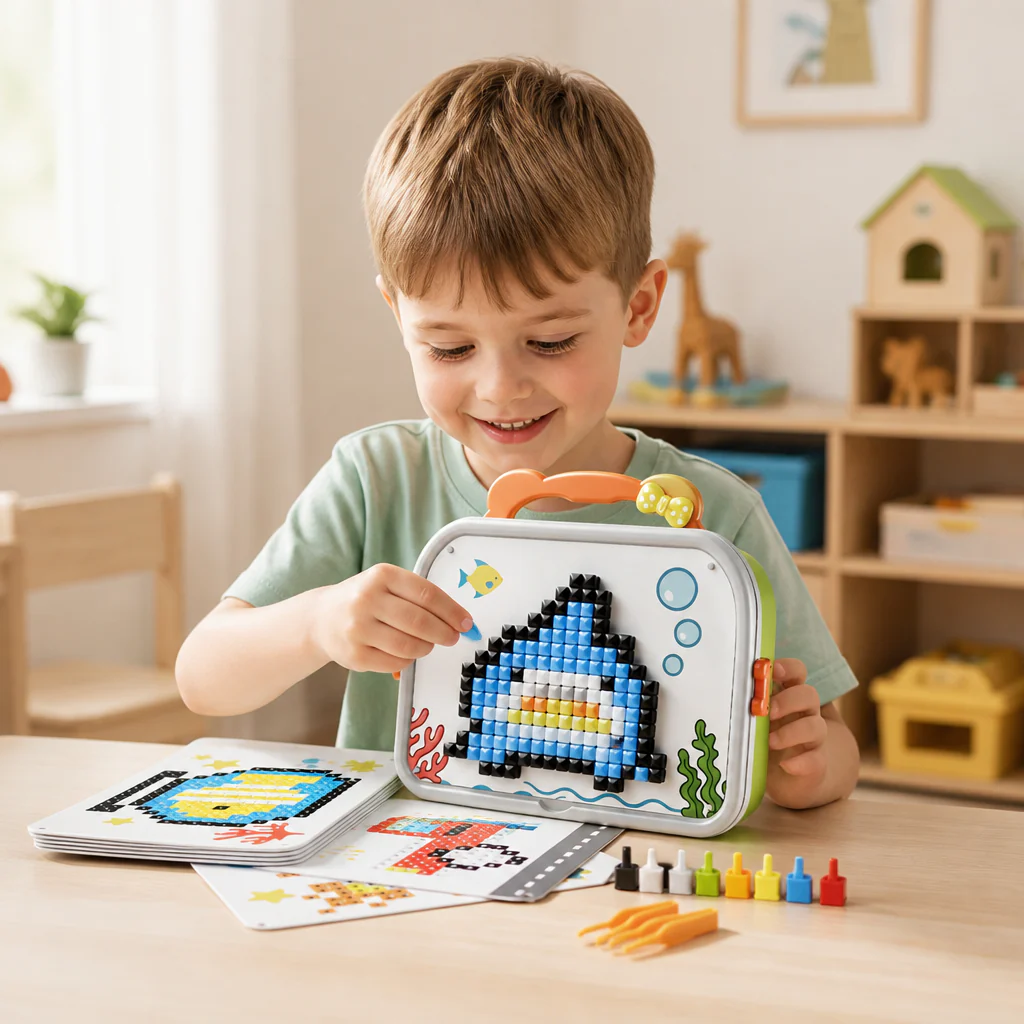 Zestaw Montessori z Mozaiką Grzybkową dla Dzieci - Image 8