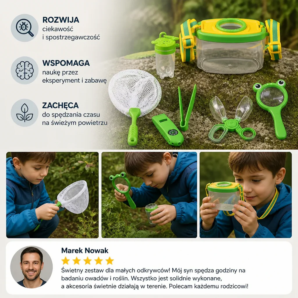 Zestaw Odkrywcy Insektów na Świeżym Powietrzu dla Dzieci z Akcesoriami - Image 4